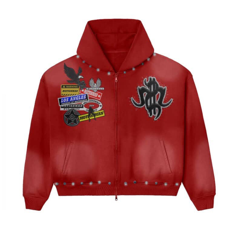 Dark Red & Black MM Zip-ups