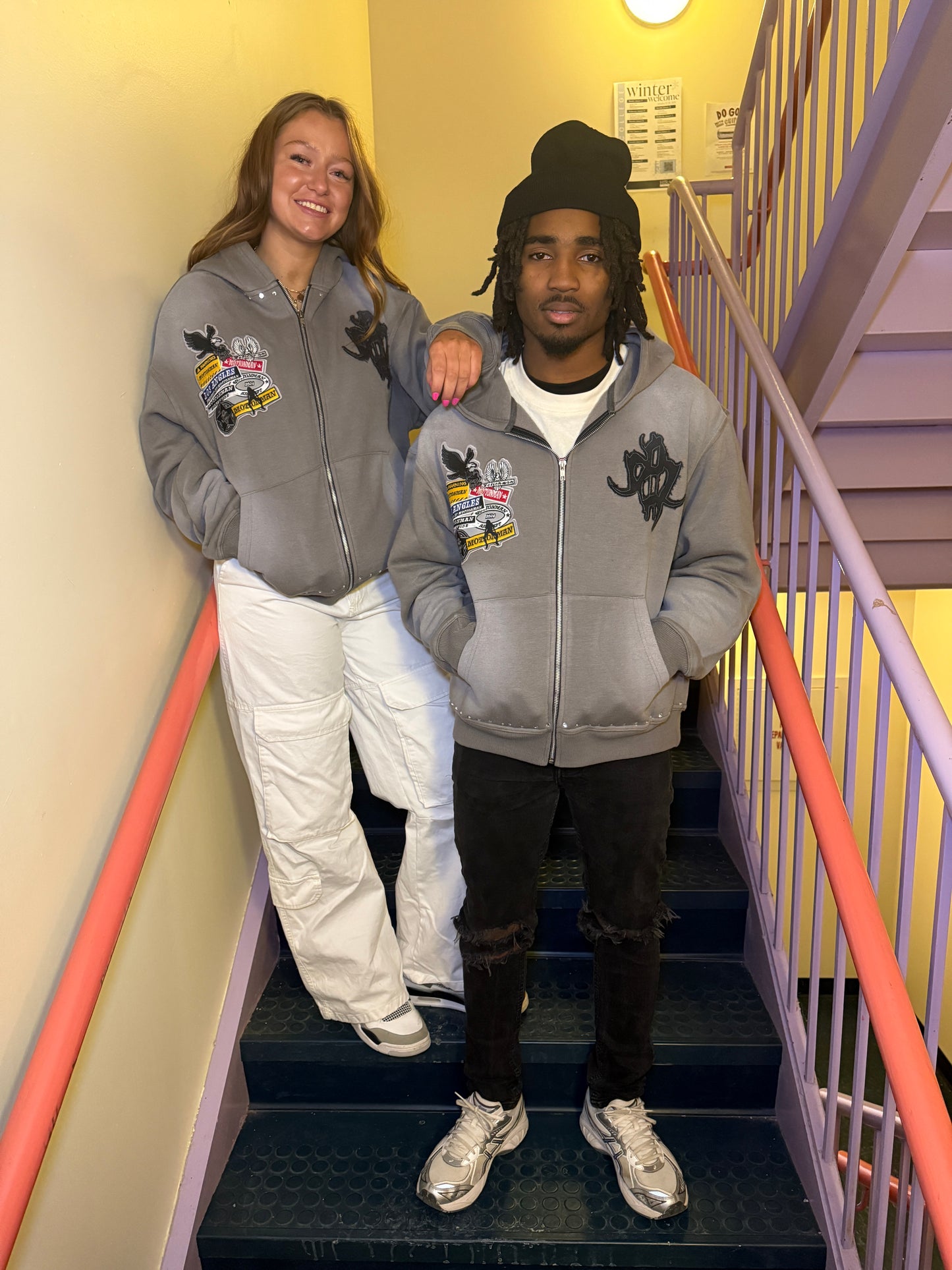 Grey & Black MM Zip-Up