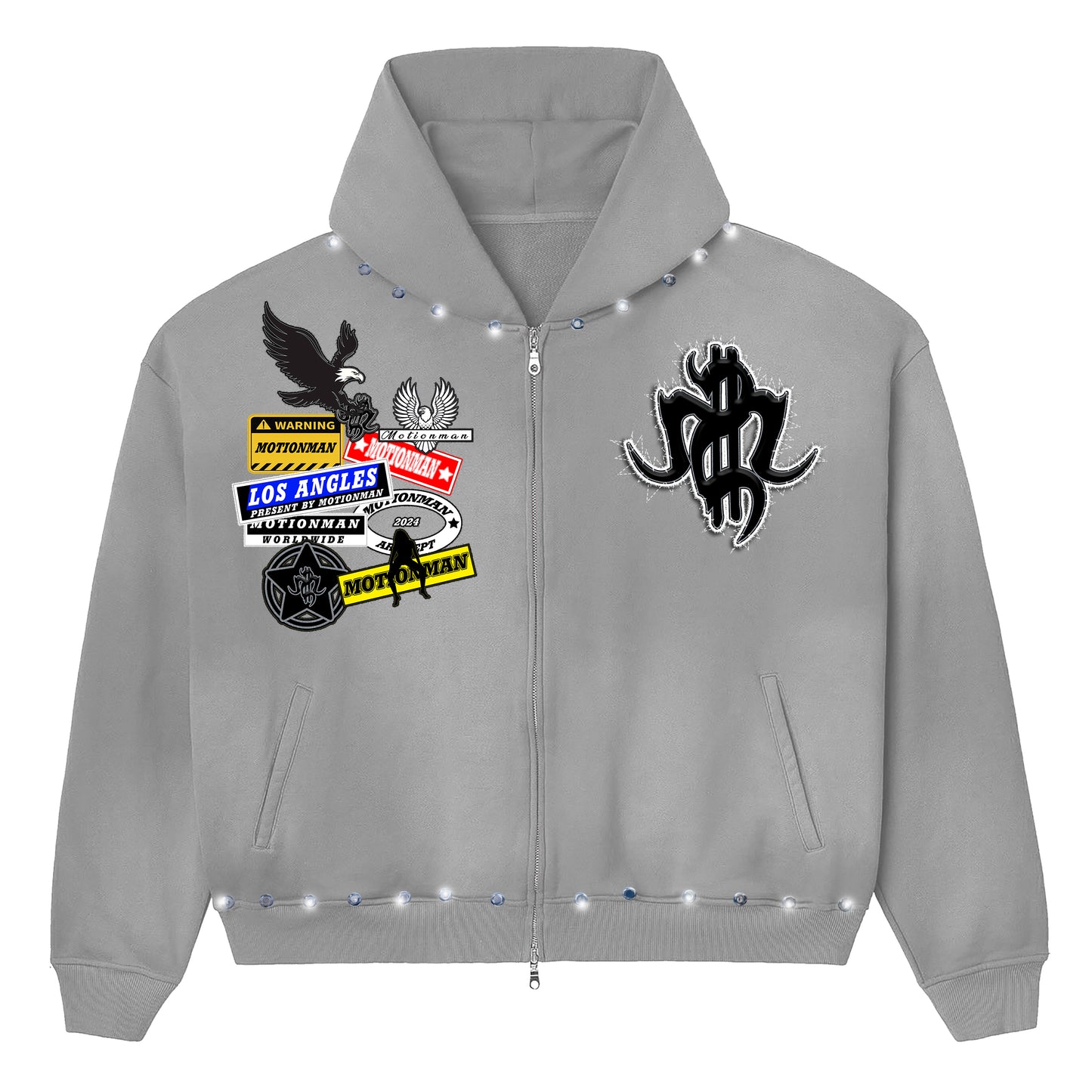 Grey & Black MM Zip-Up